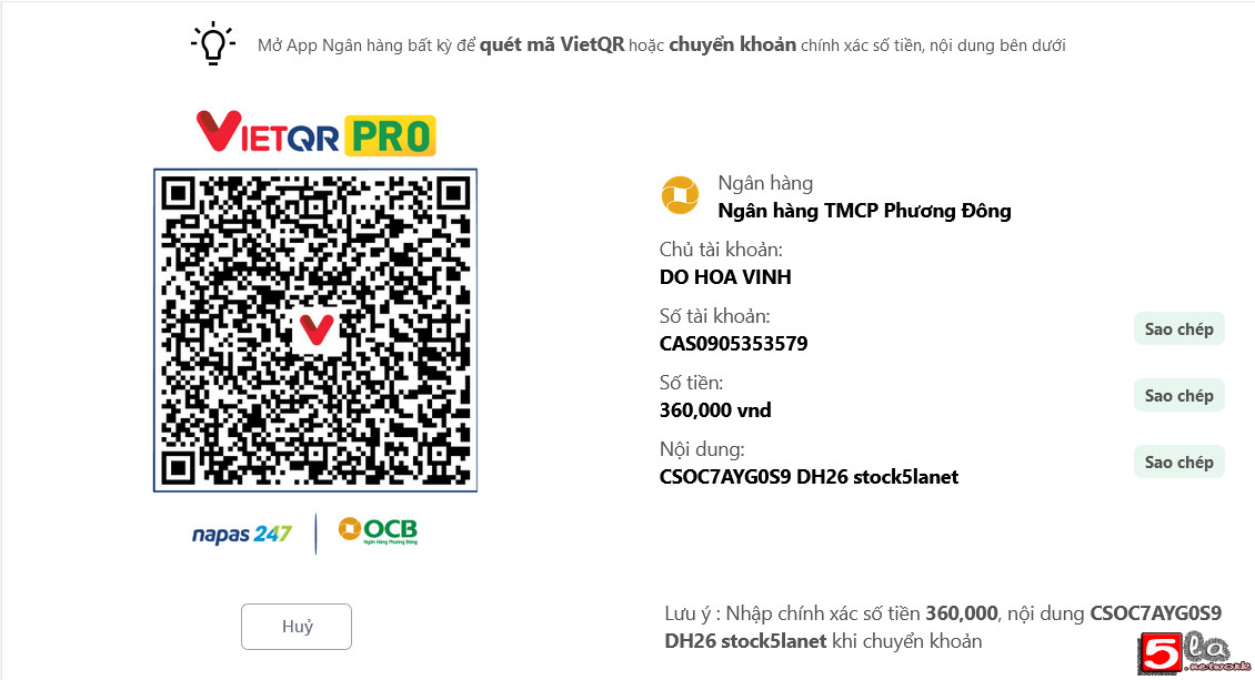 TÍCH HỢP THANH TOÁN QRCODE